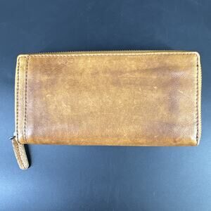Landleder Authentic Leather Germany Product Brown Clutch Zipper Wallet